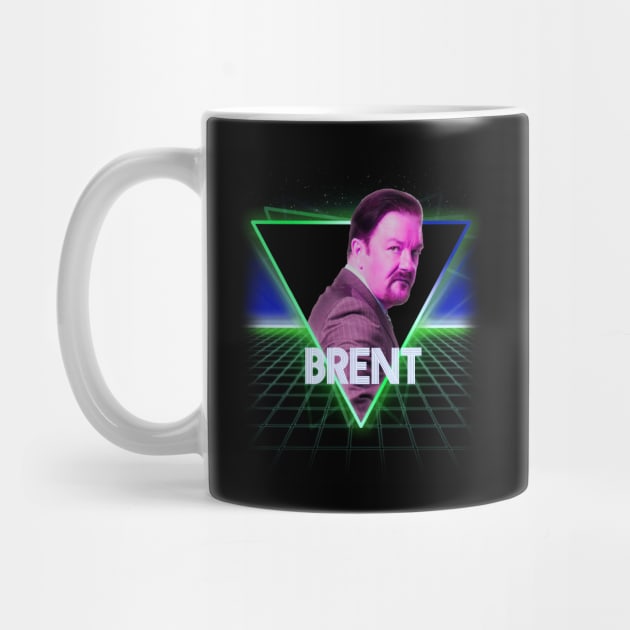 The Office David Brent Retro 80s Neon Landscape by Bevatron